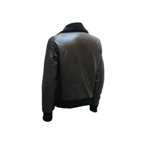 Black Bomber Jacket for Men's Black Leather Jacket