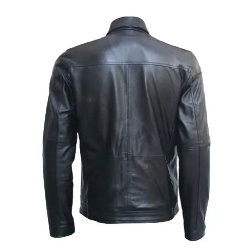Black Leather Bikers Jacket for Men's Motorcycle Jacket
