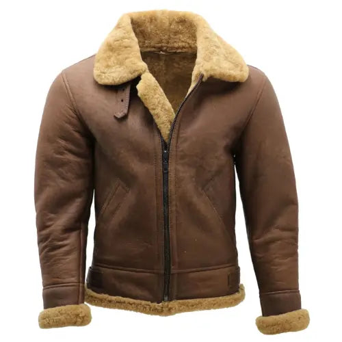 Brown Flight Aviator Jacket for Men's Brown Leather Jacket