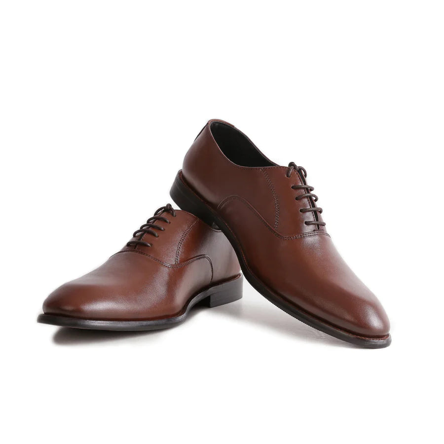 Brown Oxford Wholecut Shoes for Men's Dress Shoes